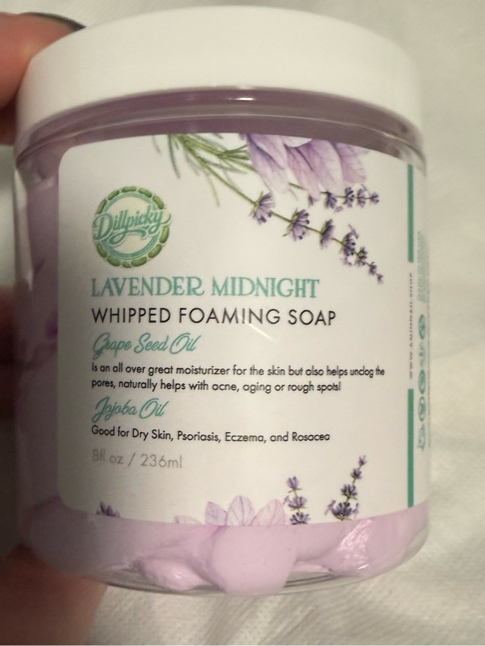 Aminnah/Dillpicky collab “Lavender Midnight” Whipped Foaming Soap! NEW 💜💜